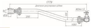 Изображение 2, 6540-3414129-61 Тяга рулевая КАМАЗ-6540 промежуточная ROSTAR