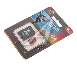 Изображение 1, SP064GBSTXBU1V1GSP Карта памяти 64GB MicroSD class 10 + SD адаптер SILICON POWER