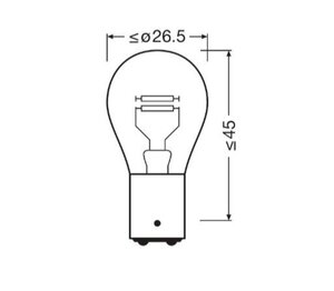 Изображение 8, 7528 Лампа 12V P21/5W BAY15d OSRAM