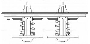Изображение 7, LT2707 Термостат SCANIA 2, 3, 4 series сдвоенный (80град.) LUZAR