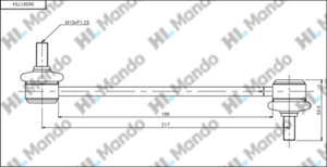 Изображение 4, SLD0003 Стойка стабилизатора CHEVROLET Lacetti (04-) заднего левая/правая (1шт.) MANDO