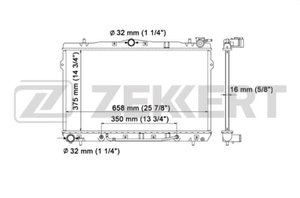 Изображение 3, MK-1548 Радиатор HYUNDAI Elantra (95-) АКПП ZEKKERT