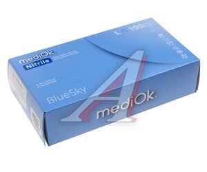 Изображение 1, ПЕР110РУ Перчатки нитриловые р.L (50 пар) MEDILOK