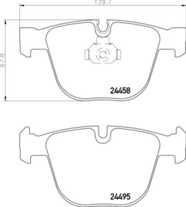 Изображение 4, MDB2879 Колодки тормозные BMW X5 (09-), X6 (08-) задние (4шт.) MINTEX