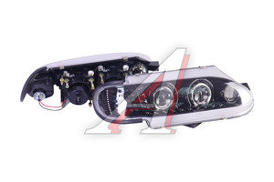 Изображение 1, RS-06726 Фара блок ВАЗ-2113-15 PRO SPORT стиль AUDI моноблок черный хром,  дневные ходовые огни,  линза