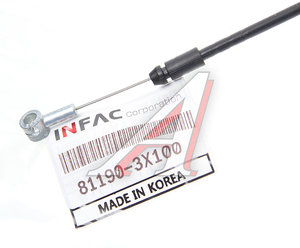 Изображение 2, 81190-3X100 Трос капота HYUNDAI Elantra (11-) KIA Ceed (12-) (от замка) INFAC