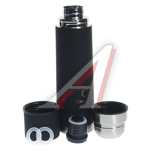 Изображение 1, PF-TM-04 Термос 0.5л с двойной крышкой черный СЛЕДОПЫТ