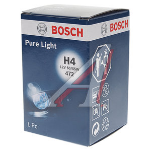 Изображение 4, 1987302041 Лампа 12V H4 60/55W P43t Pure Light BOSCH