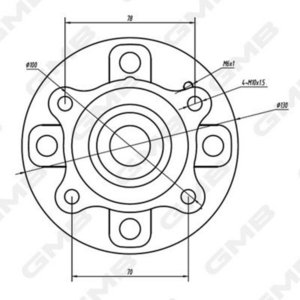 Изображение 6, GH34860M Ступица CHEVROLET Aveo (12-) задняя (R14) GMB