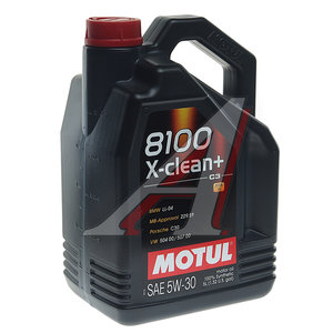 Изображение 2, 106377 Масло моторное 8100 X-CLEAN+ 5W30 синт.5л MOTUL