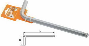 Изображение 1, 39148 Ключ шестигранный Г-образный 8мм L=150мм шаровый Professional АВТОДЕЛО