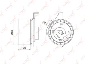 Изображение 1, PB1047 Ролик натяжной MAZDA Tribute (00-03) ремня ГРМ LYNX
