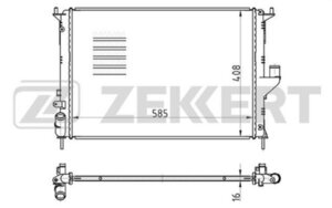 Изображение 2, MK-1051 Радиатор RENAULT Duster (12-), Logan (07-) охлаждения двигателя ZEKKERT