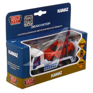 Изображение 4, SB-16-27-A1-WB (48) Модель автомобиля КАМАЗ Эвакуатор+машинка металлическая ТЕХНОПАРК