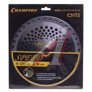 Изображение 1, C5172 Диск для триммера 36 зубьев 230х25.4х1.3мм CHAMPION