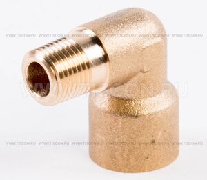 Изображение 4, 467.L.6-К18.17.В Соединитель трубки ПВХ, полиамид d=6мм G наружный 1/8" угольник латунь TISCON