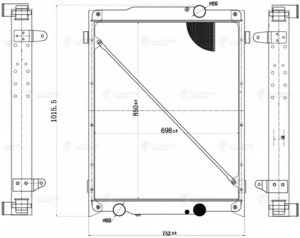 Изображение 3, LRc3035 Радиатор JAC N350 (20-) (дв.WP10) охлаждения двигателя алюминиевый LUZAR