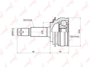 Изображение 1, CO3684 ШРУС наружный TOYOTA Corolla (12-) комплект LYNX