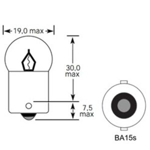 Изображение 4, 143070 Лампа 12V R10W BA15s 130лм Стандарт TESLAFT (Россия)