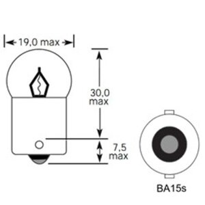 Изображение 4, 4631111143070 Лампа 12V R10W BA15s 130лм Стандарт TESLAFT (Россия)