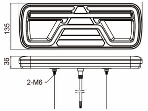 Изображение 7, 370-17-025 Фонарь задний универсальный светодиодный 12/24V c указателем поворота левый MEGAPOWER