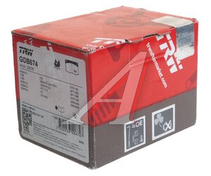 Изображение 3, GDB674 Колодки тормозные FORD Granada (77-) передние (4шт.) TRW