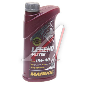 Изображение 1, 1000 Масло моторное LEGEND+ESTER 0W40 SN/A3/B4/CH-4 синт.1л 7901 MANNOL