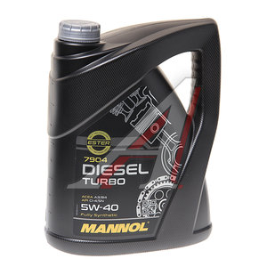 Изображение 1, 1011 Масло дизельное TURBO DIESEL 5W40 CI-4/SN синт.5л 7904 MANNOL