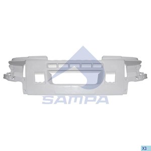 Изображение 2, 18800060 Бампер RENAULT Premium передний (белый пластик) SAMPA