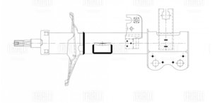 Изображение 2, AG30151 Амортизатор GEELY Emgrand EС7 (11-) подвески передней левый TRIALLI
