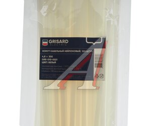 Изображение 2, GRE-010-0021 Хомут-стяжка 300х4.8 пластик белый (100шт.) GRISARD ELECTRIC