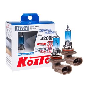 Изображение 1, P0757W Лампа 12V HB4 55W P22d +110% бокс (2шт.) Whitebeam KOITO