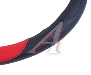 Изображение 2, ВИТА ТРАК 50 ч-к Оплетка руля (XXXXL) 50см экокожа черно-красная ВИТА ТРАК