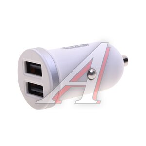 Изображение 1, CC18 White Устройство зарядное в прикуриватель 2USB 12V белое XO