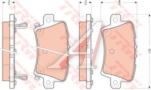 Изображение 3, GDB3408 Колодки тормозные HONDA Civic 5D задние (4шт.) TRW