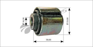 Изображение 1, 400.559 Сайлентблок MAN TGA кабины (16x53x58) MANSONS