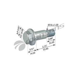 Изображение 1, 600.199 Болт SAF крепления суппорта (M16x1.5x55) MANSONS