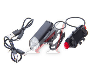 Изображение 2, RPL-2255/DC-918 Фонарь велосипедный набор USB кабель с аккумулятором 480mAh Led
