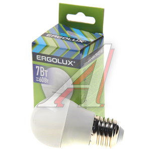 Изображение 1, LED-G45-7W-E27-6K Лампа светодиодная Е27 G45 7W (60W) 220V дневной свет ERGOLUX