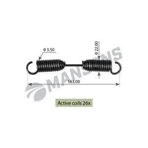 Изображение 1, SPR0026 Пружина BPW колодки тормозной стяжная (3.50х22х163) MANSONS