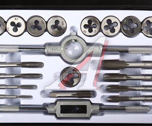 Изображение 2, LG-S1015 Набор метчиков и плашек метрический 20 предметов LIGE