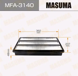 Изображение 2, MFA3140 Фильтр воздушный MITSUBISHI Pajero 3 (00-06), 4 (06-) MASUMA
