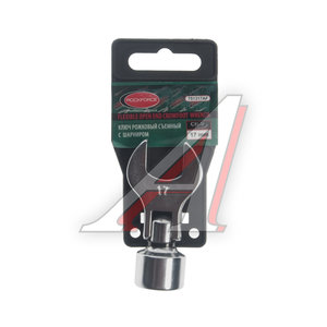 Изображение 1, RF-751317AF Ключ рожковый 17мм 3/8" шарнирный с держателем ROCKFORCE