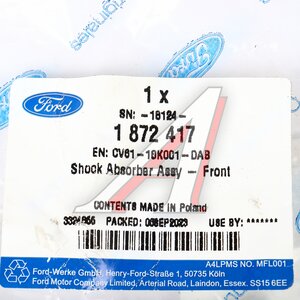 Изображение 3, 1872417 Амортизатор FORD Kuga (08-) передний левый OE