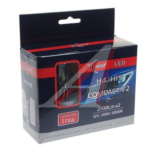 Изображение 3, 1009693 Лампа светодиодная 12V H4 P43t 2700lm бокс (2шт.) XENITE