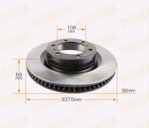 Изображение 2, BD-1223 Диск тормозной TOYOTA Land Cruiser Prado (15-) передний (1шт.) MASUMA