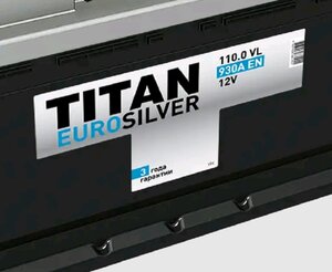 Изображение 2, 6СТ110(0) Аккумулятор ТИТАН Euro Silver 110А/ч обратная полярность