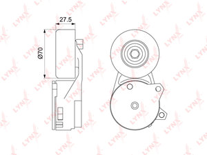 Изображение 1, PT3051 Ролик ГРМ NISSAN Juke (11-) натяжителя LYNX