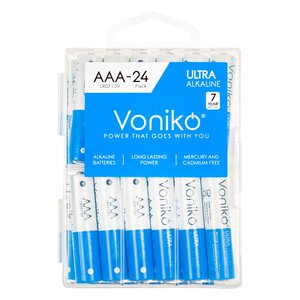 Изображение 1, V-LR3U(24) Батарейка AAA LR03 1.5V термопленка 24шт. (цена за 1шт.) Alkaline Ultra VONIKO