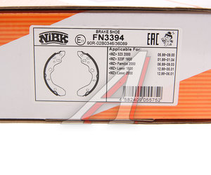 Изображение 4, FN3394 Колодки тормозные MAZDA 323 (98-04) задние барабанные (4шт.) NIBK